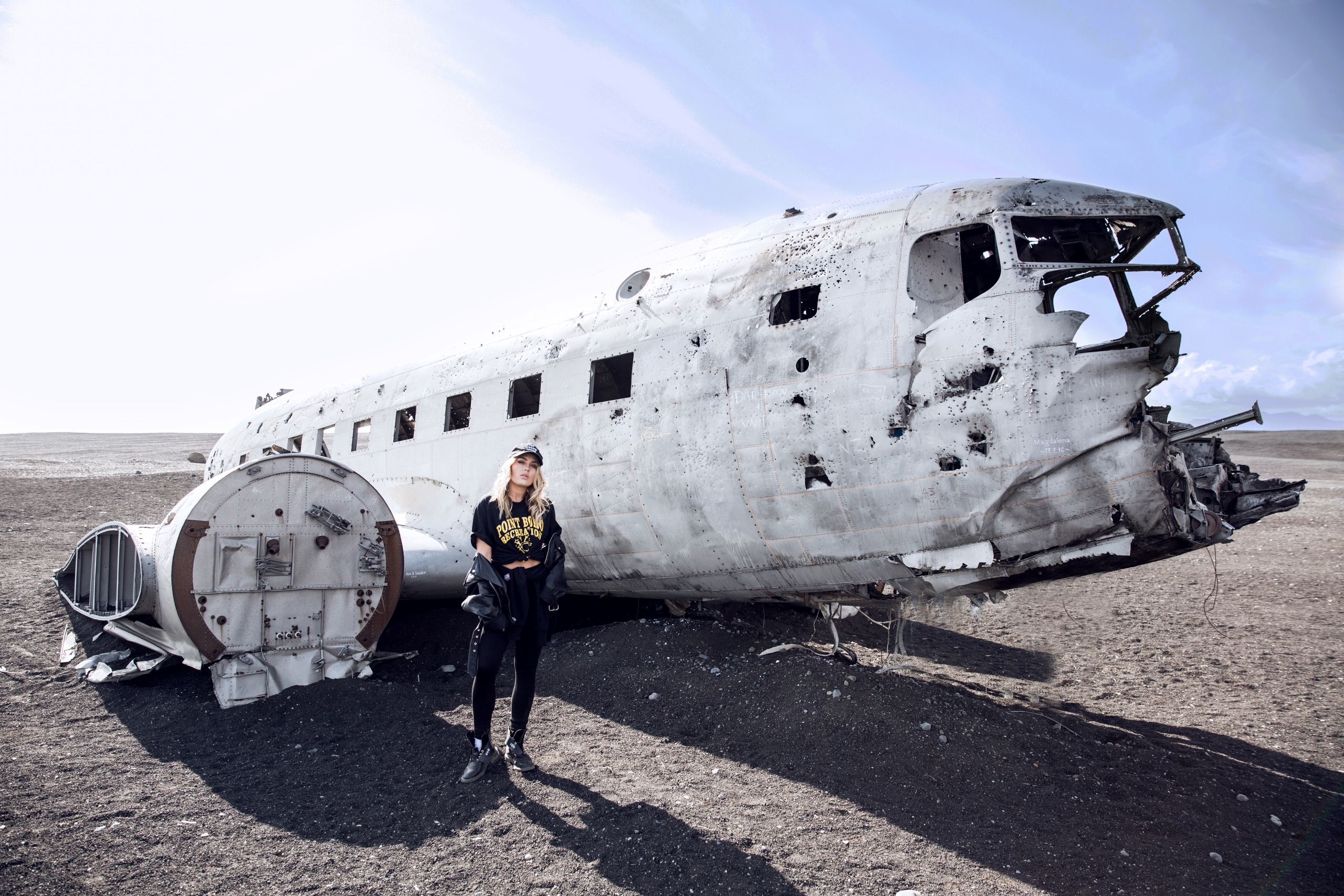 Crashed airplane Iceland